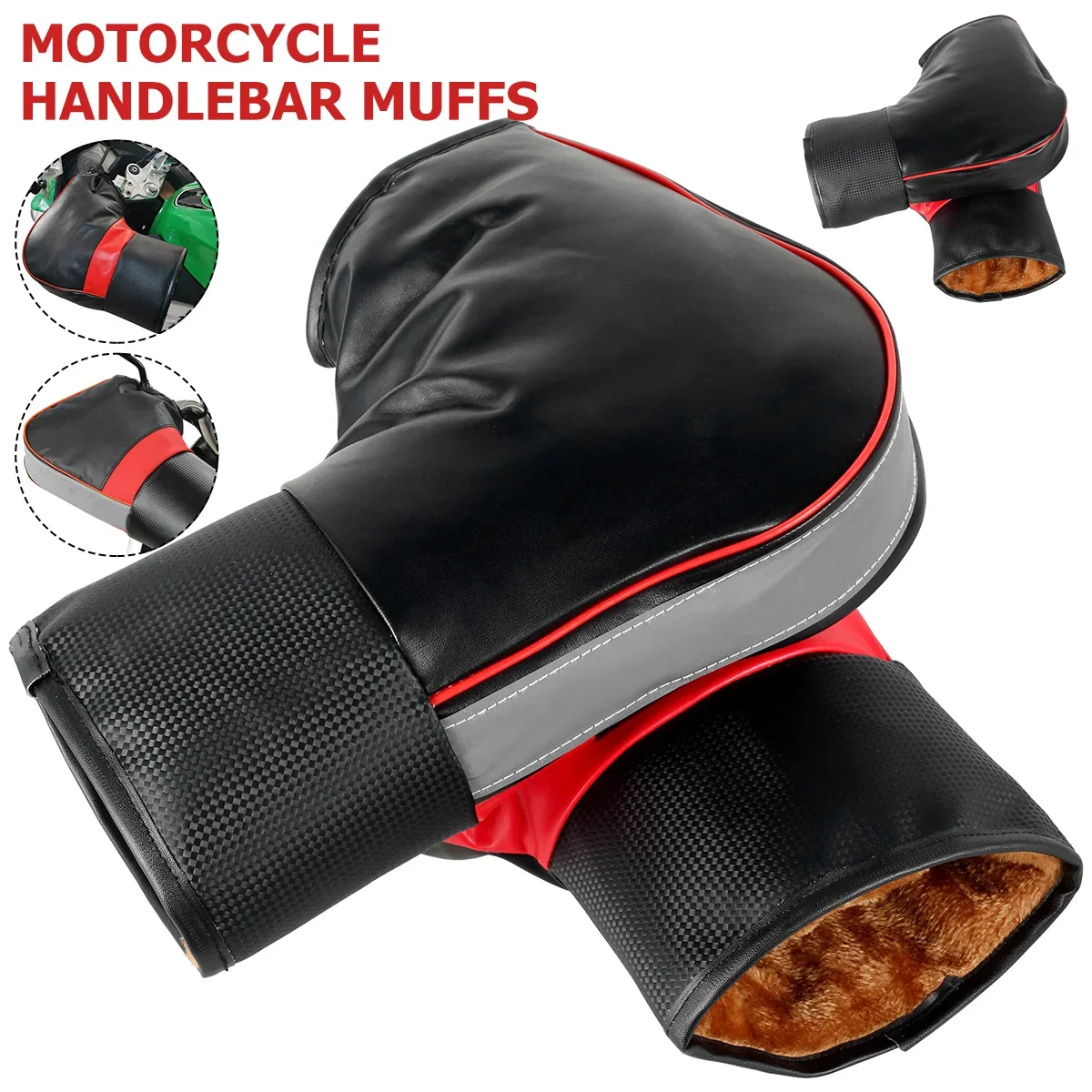 Motorcycle Gear For Winter - 1Pair Motorcycle Handlebar Cover Winter Battery