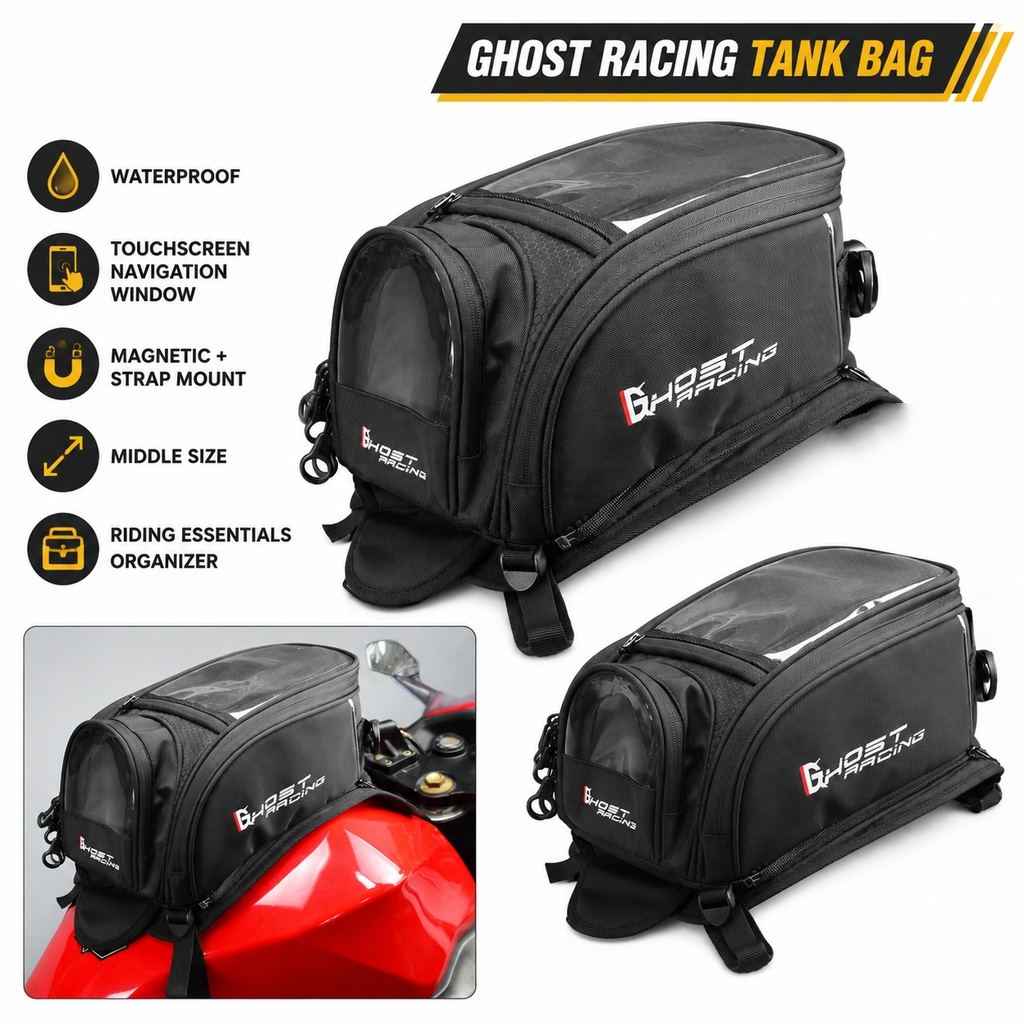 Motorcycle Gear Travel Bag - Universal Motorcycle Fuel Tank Sling Bag