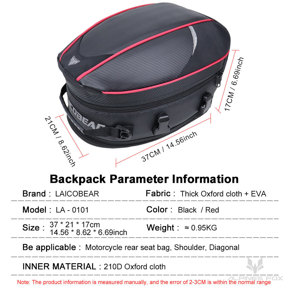 Motorcycle Tail Bag Black Moto - Motorcycle Gear Warehouse recension och pris