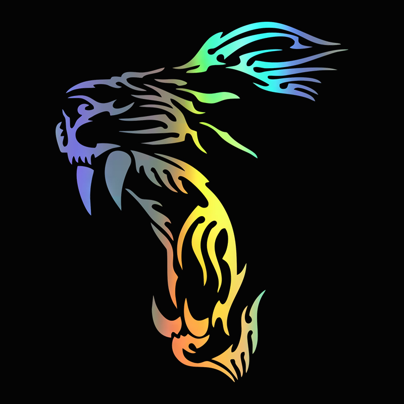 YAWN LION Funny Vinyl Decals M - Motorcycle Gear White recension och pris