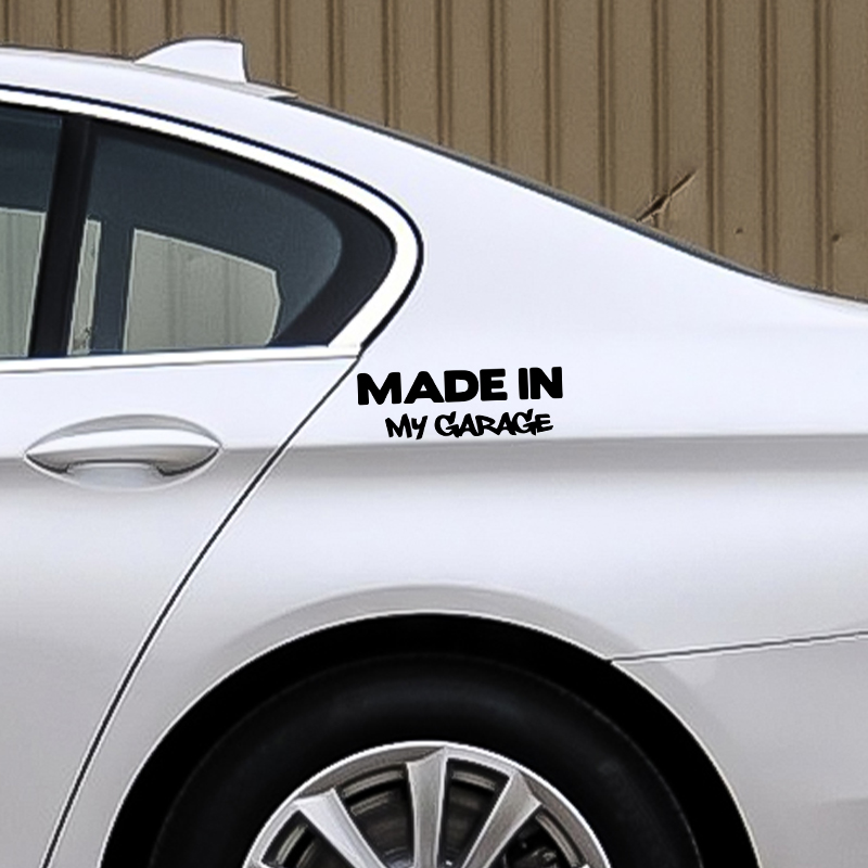 1pc MADE IN MY GARAGE Funny Ca - Motorcycle Gear White recension och pris