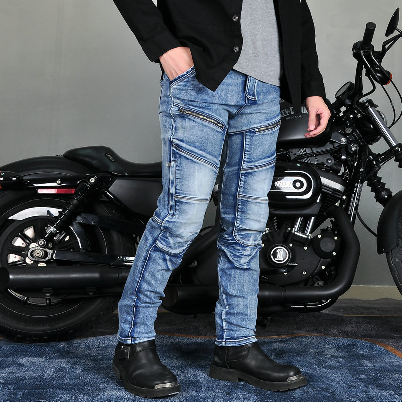 Motorcycle jeans retro drop-pr - Motorcycle Gear Wash recension och pris