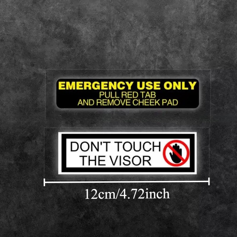 Helmet Warning Sticker Set 2PC - Motorcycle Gear Deals recension och pris