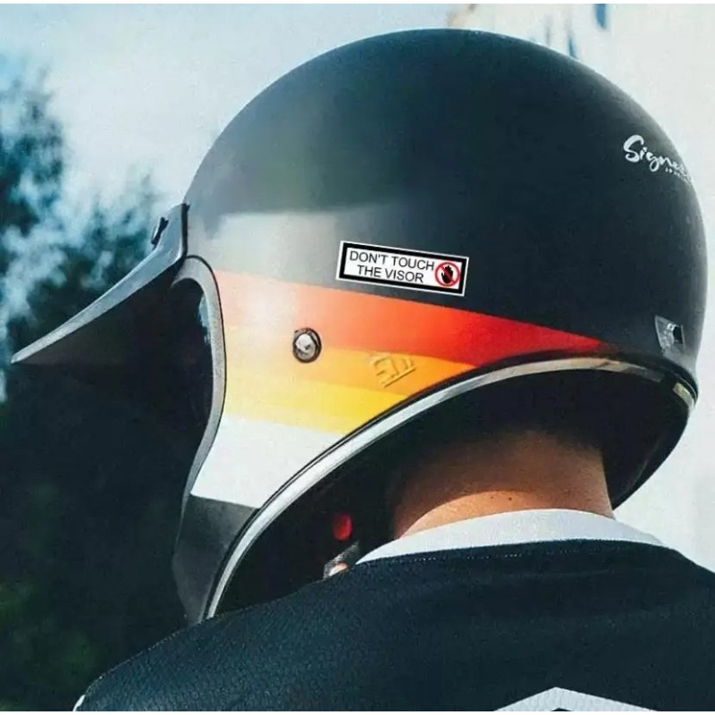 Helmet Warning Sticker Set 2PC - Motorcycle Gear Deals recension och pris