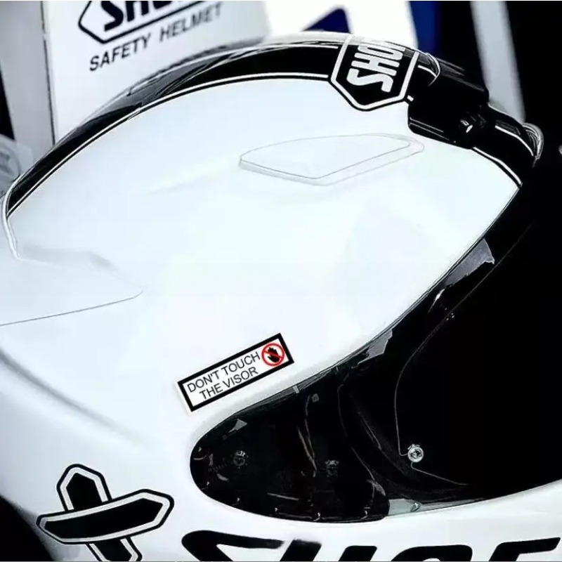 Helmet Warning Sticker Set 2PC - Motorcycle Gear Deals recension och pris